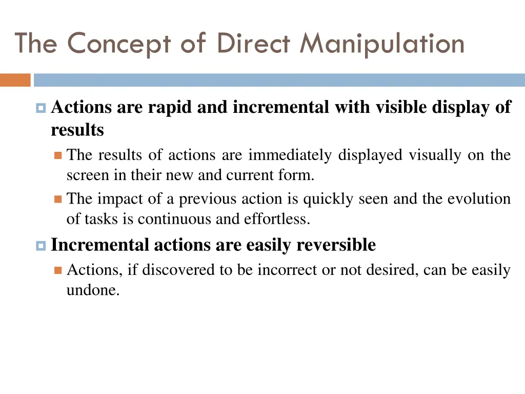 the concept of direct manipulation 1