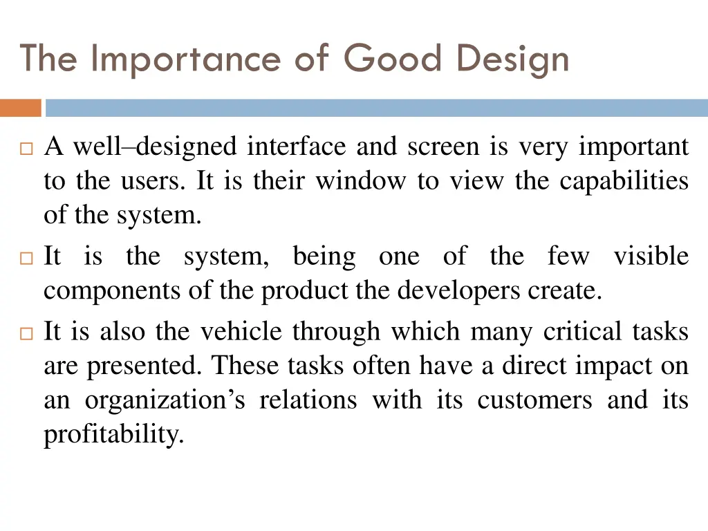 the importance of good design 1