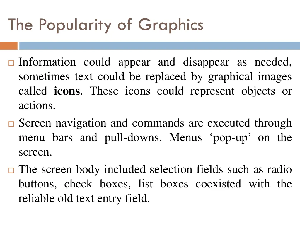 the popularity of graphics 1