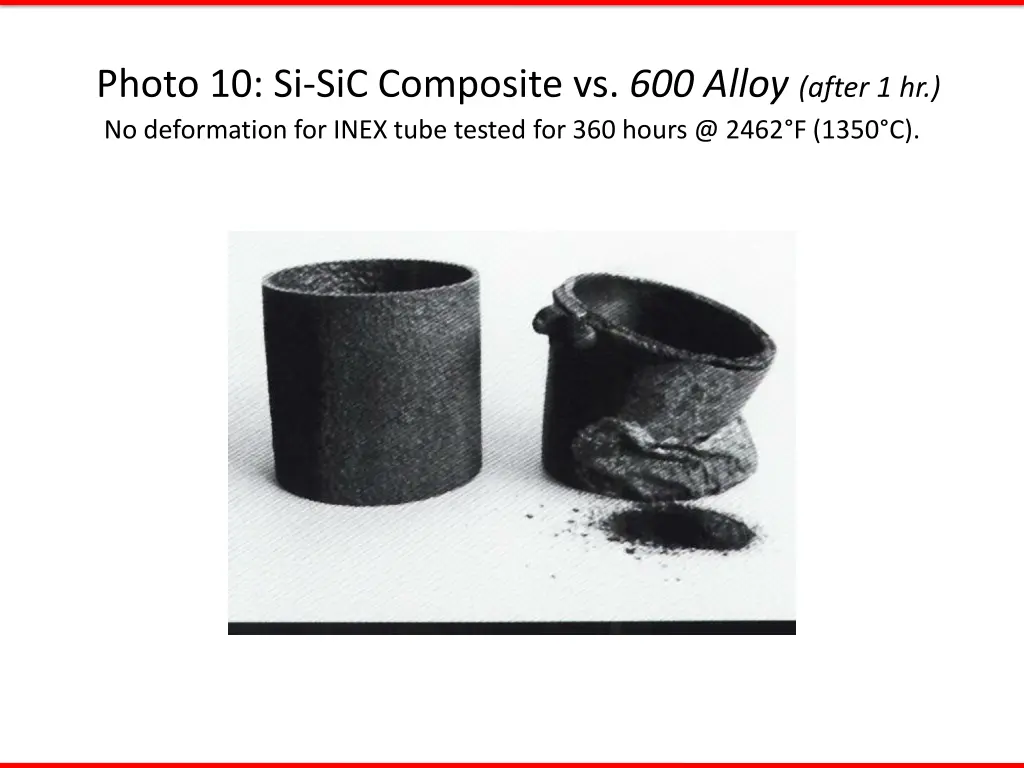 photo 10 si sic composite vs 600 alloy after