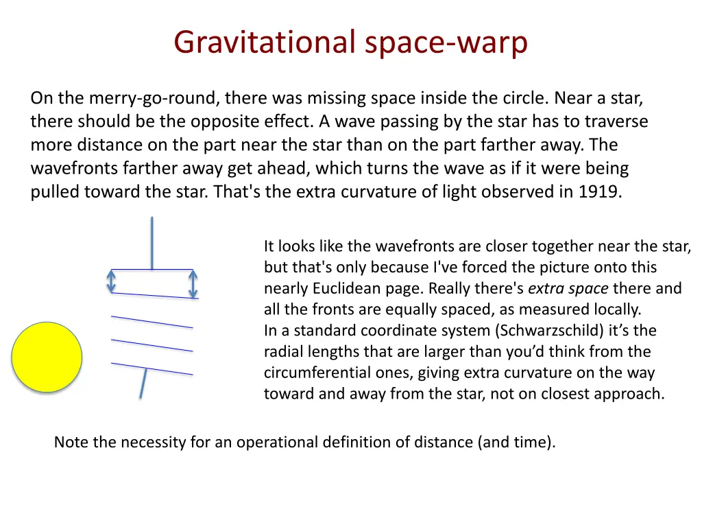 gravitational space warp