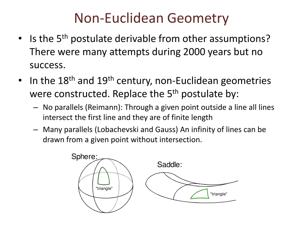 non euclidean geometry