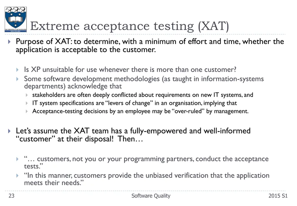 extreme acceptance testing xat