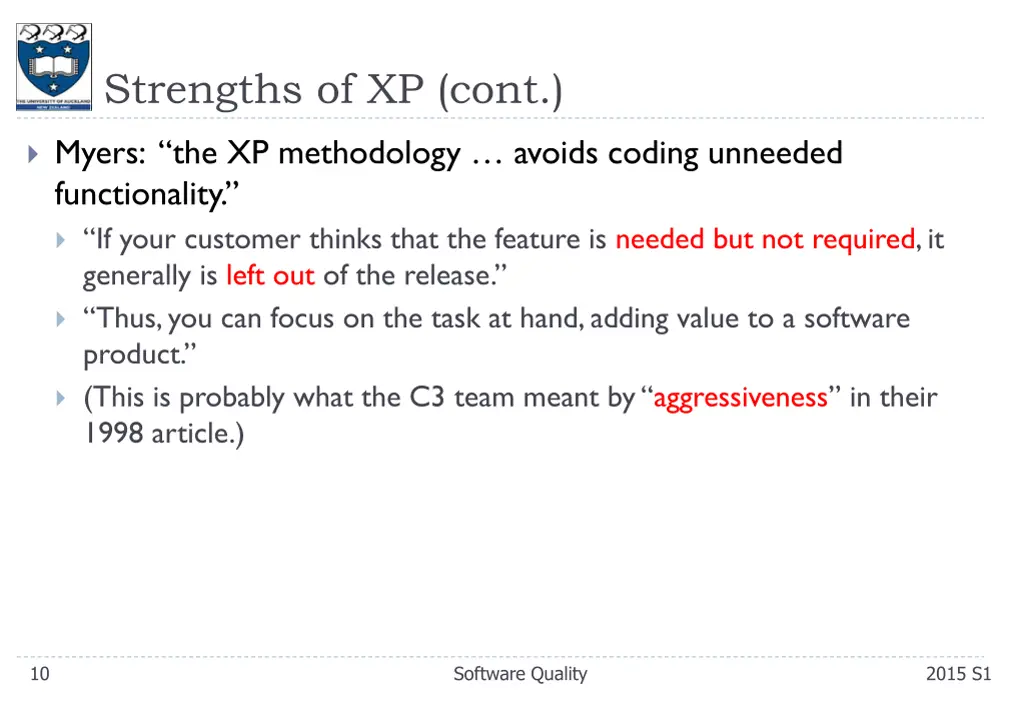 strengths of xp cont