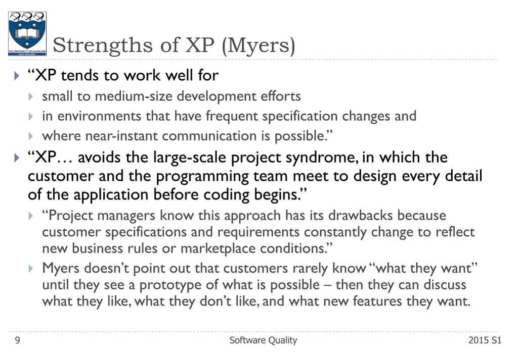 strengths of xp myers