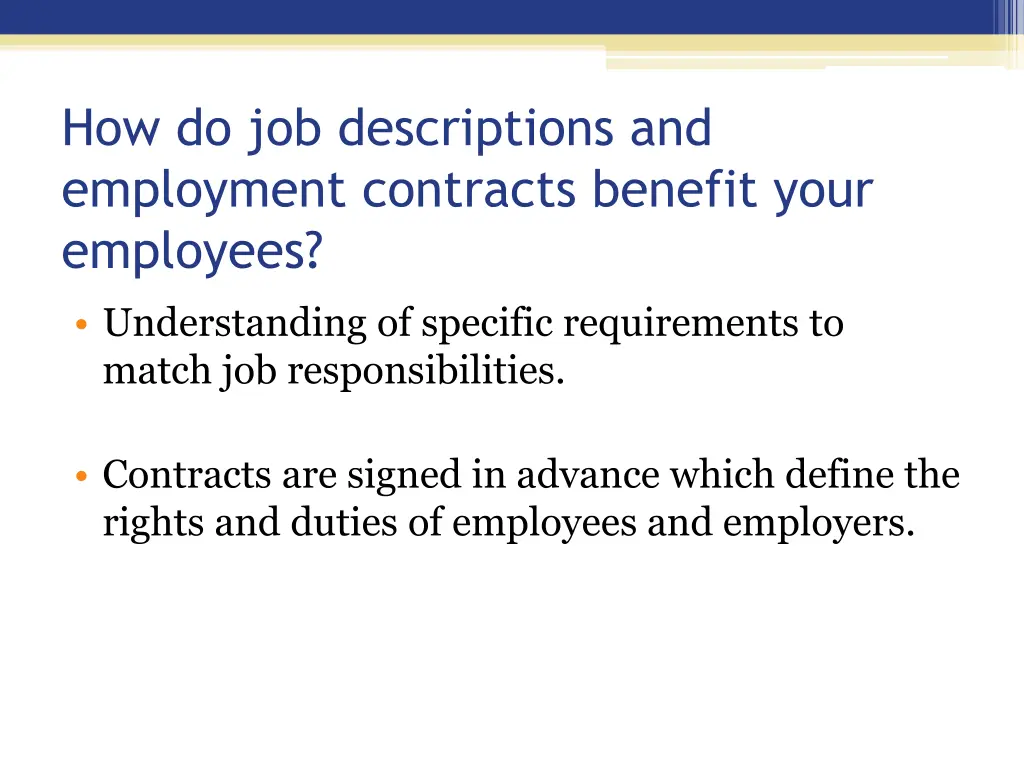 how do job descriptions and employment contracts