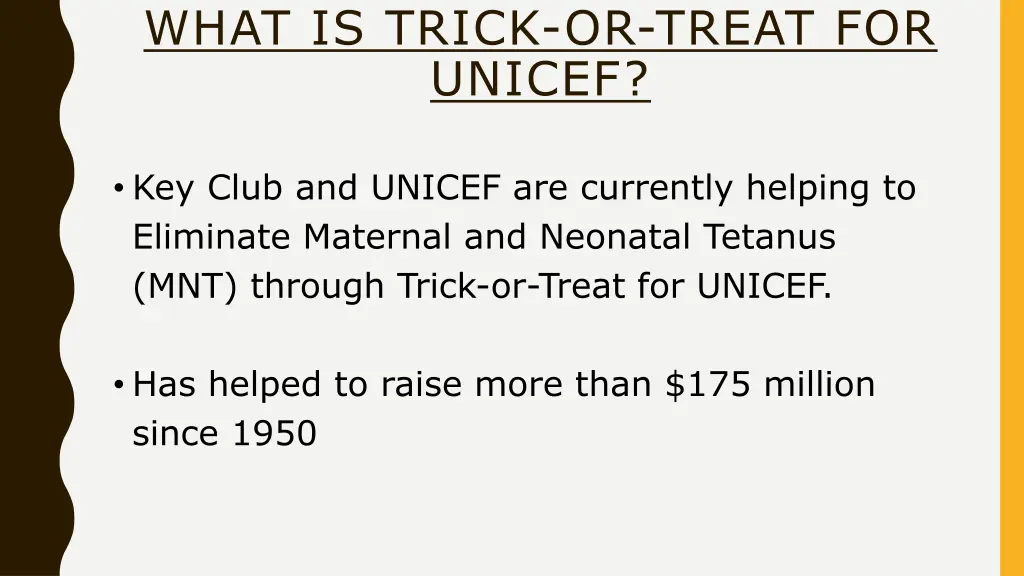 what is trick or treat for unicef