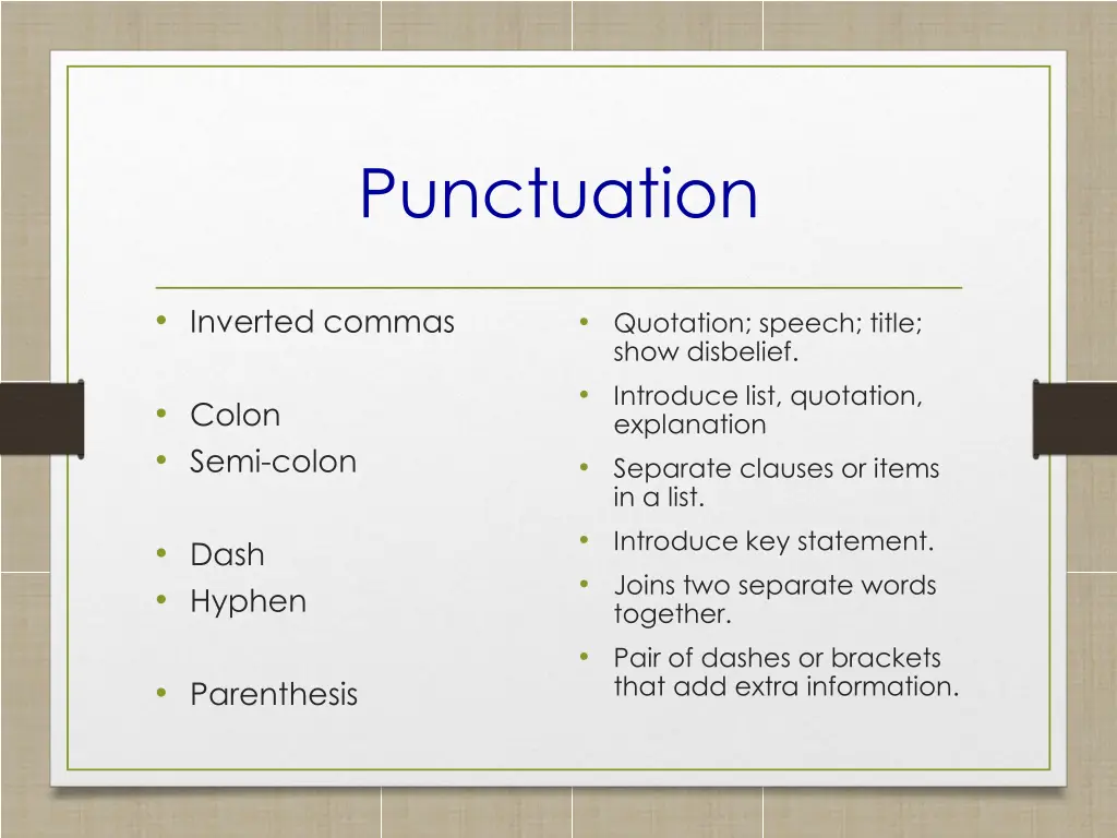 punctuation