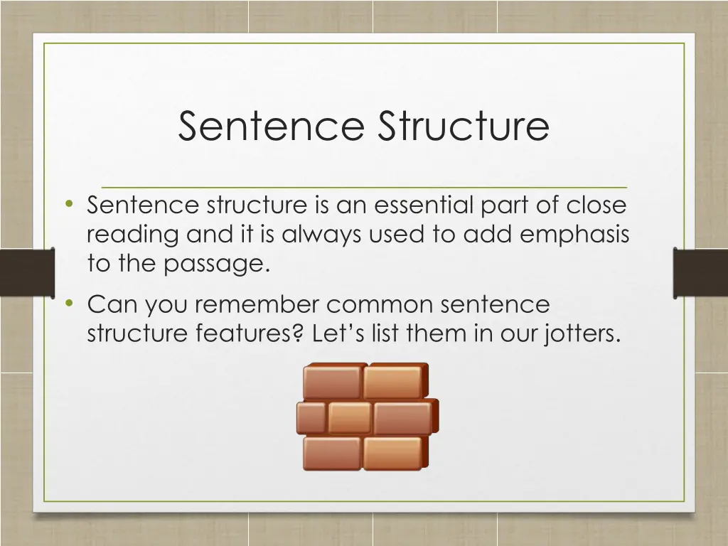 sentence structure