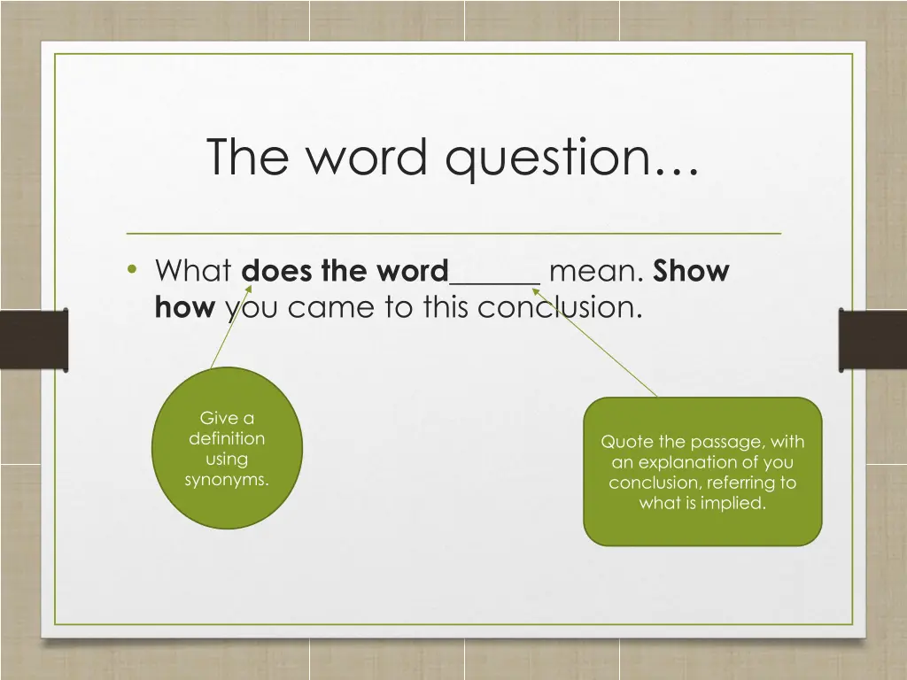 the word question