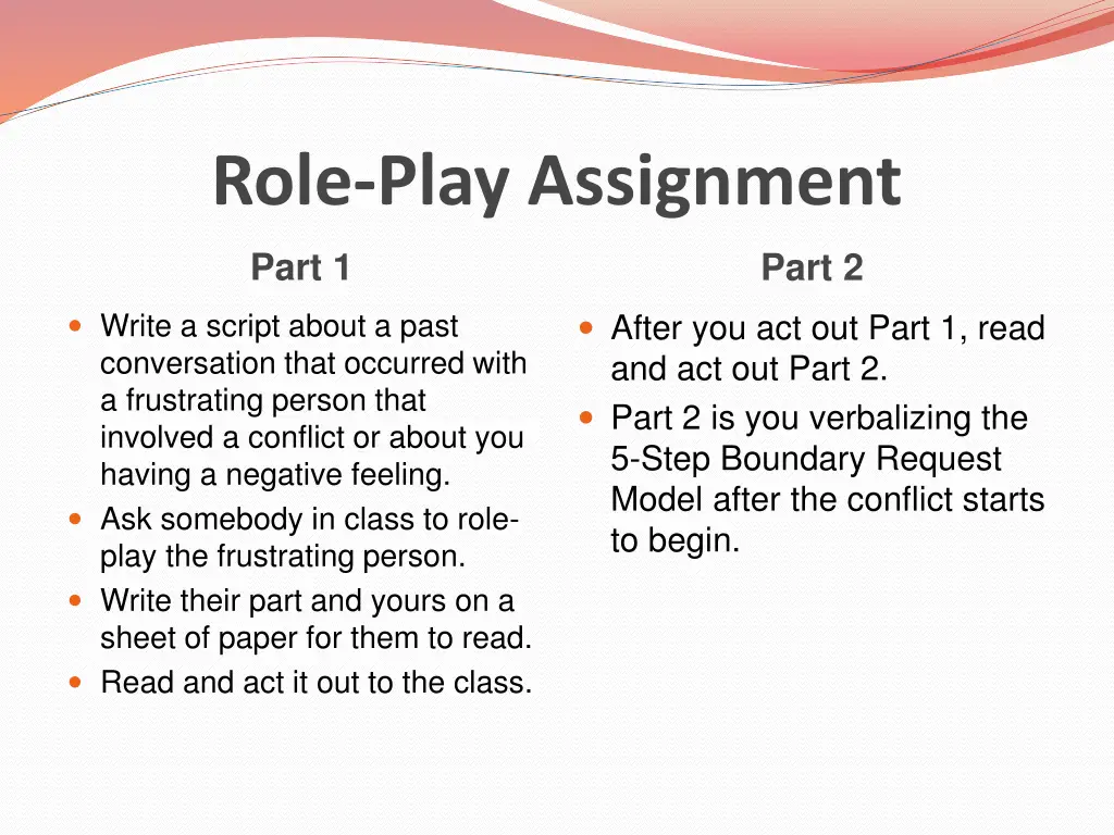 role play assignment