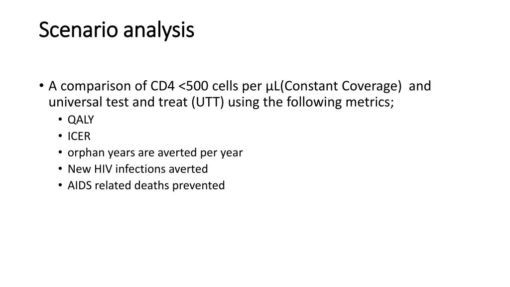 scenario analysis scenario analysis