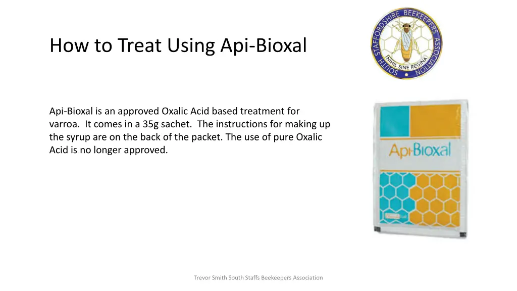 how to treat using api bioxal