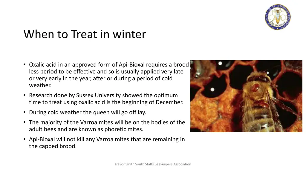 when to treat in winter