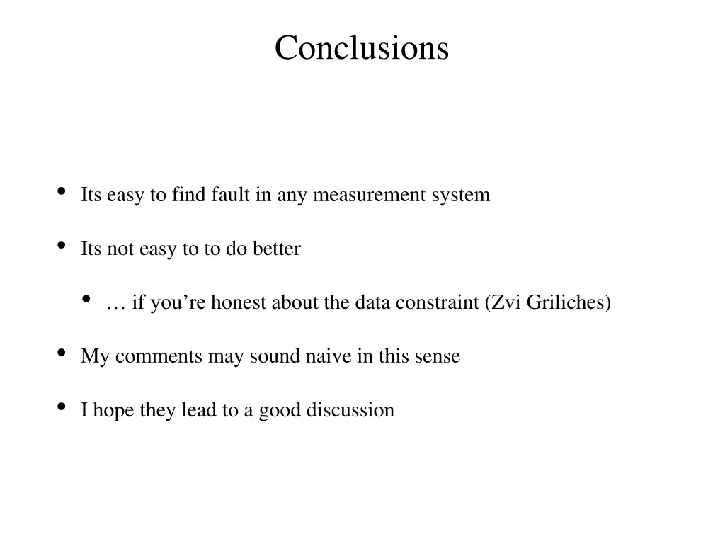 conclusions