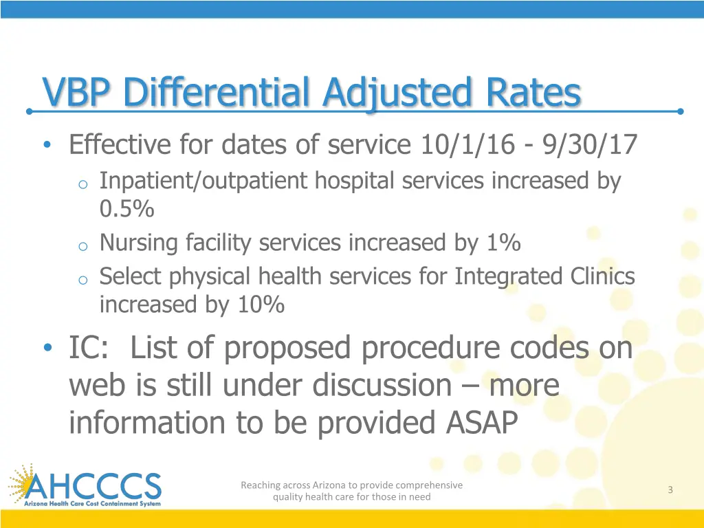 vbp differential adjusted rates effective