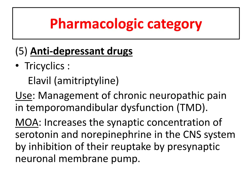 pharmacologic category 4