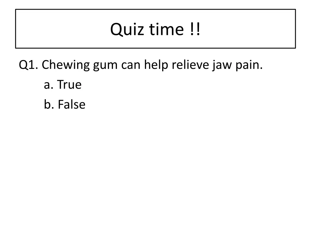 quiz time 1