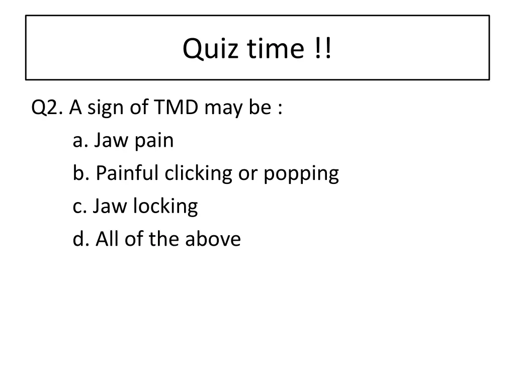 quiz time 3