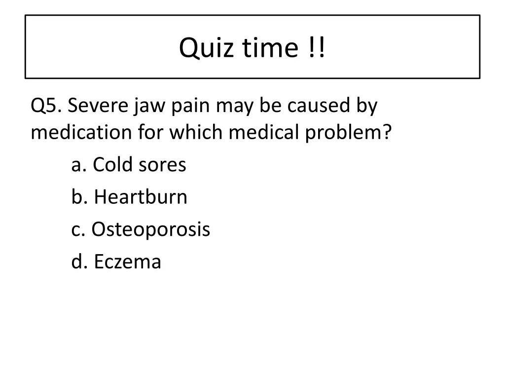 quiz time 9