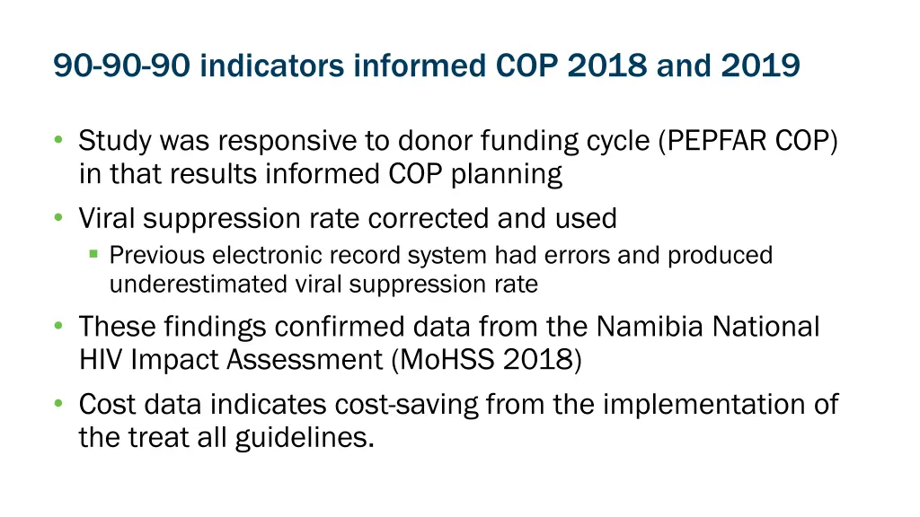 90 90 90 indicators informed cop 2018 and 2019