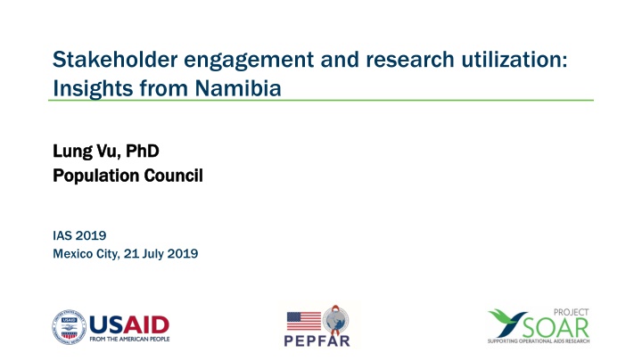 stakeholder engagement and research utilization