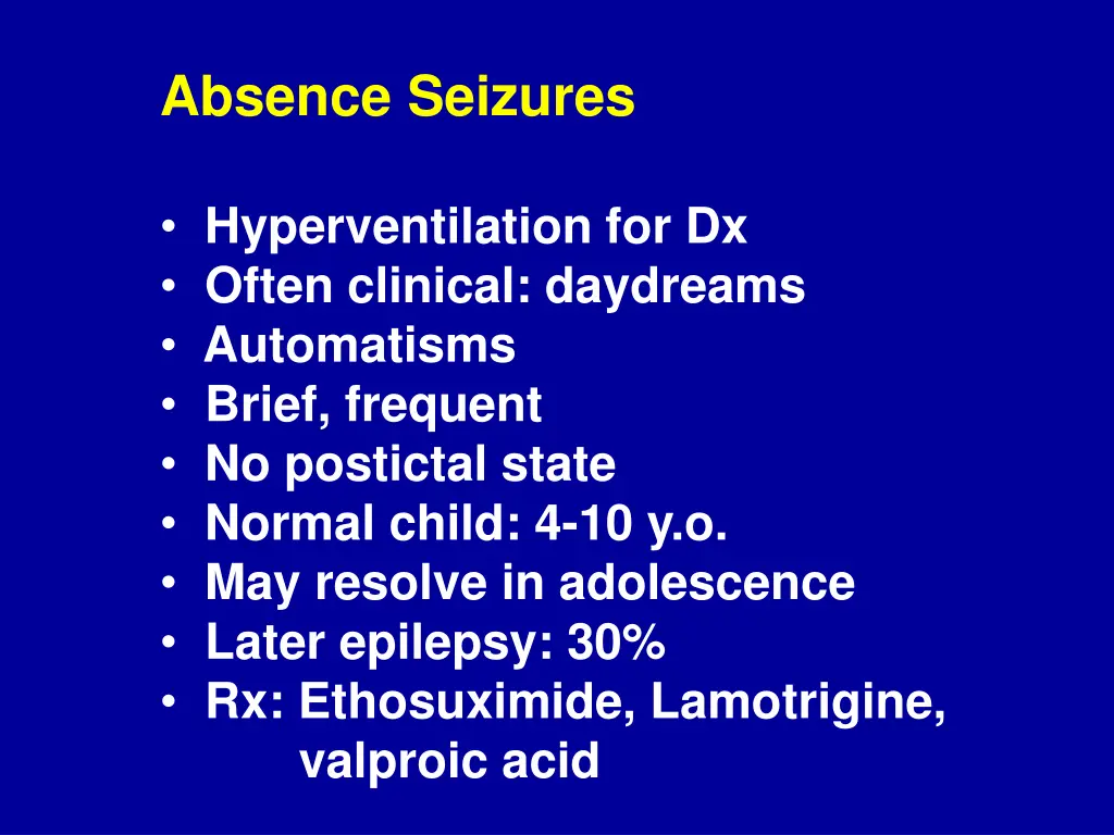 absence seizures