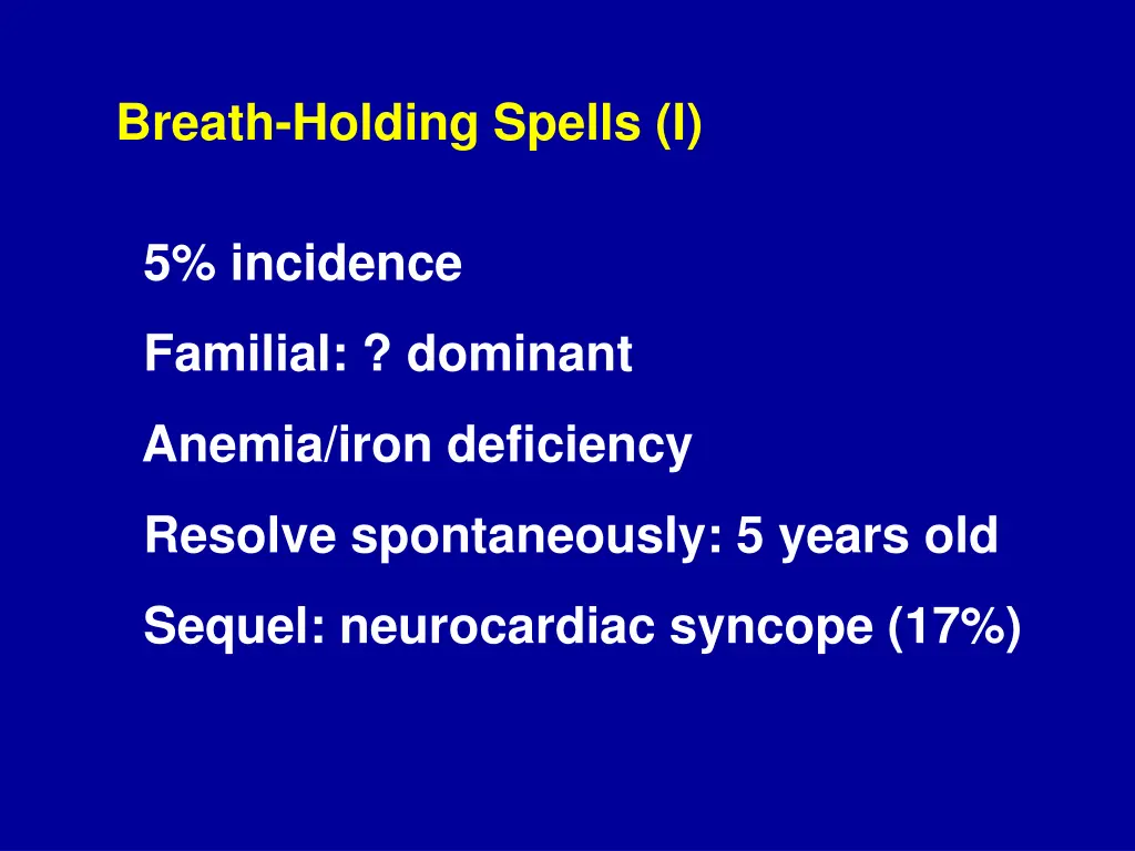 breath holding spells i