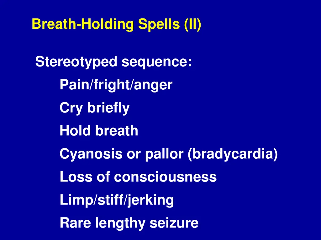 breath holding spells ii