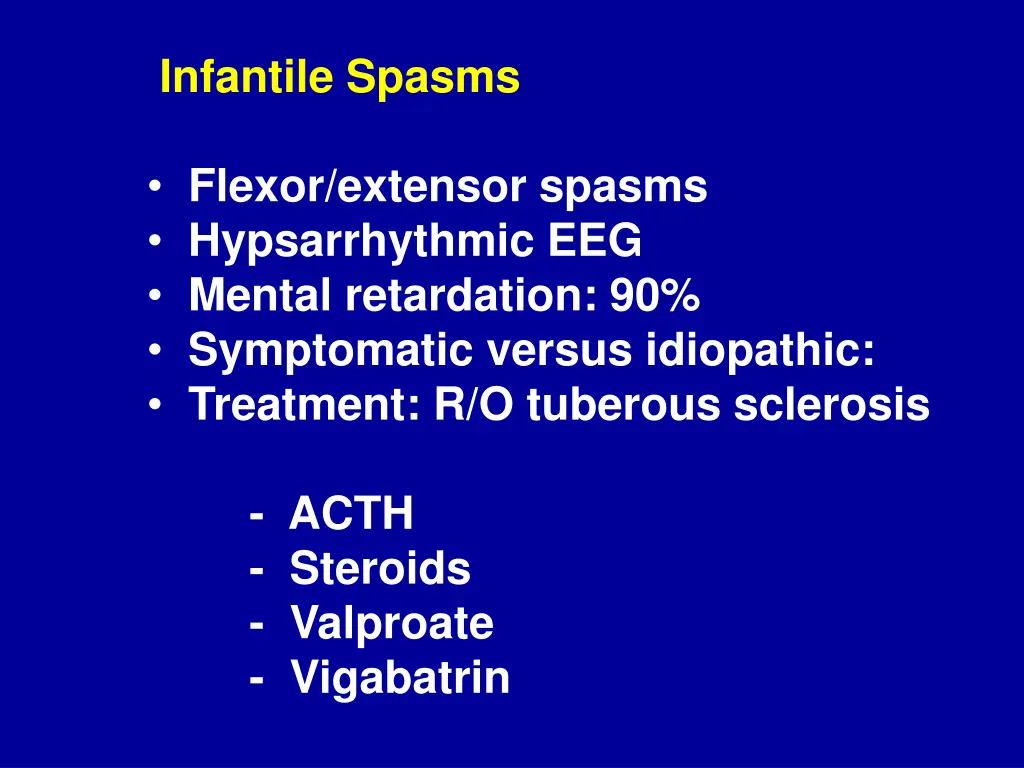 infantile spasms