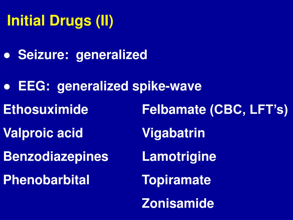 initial drugs ii