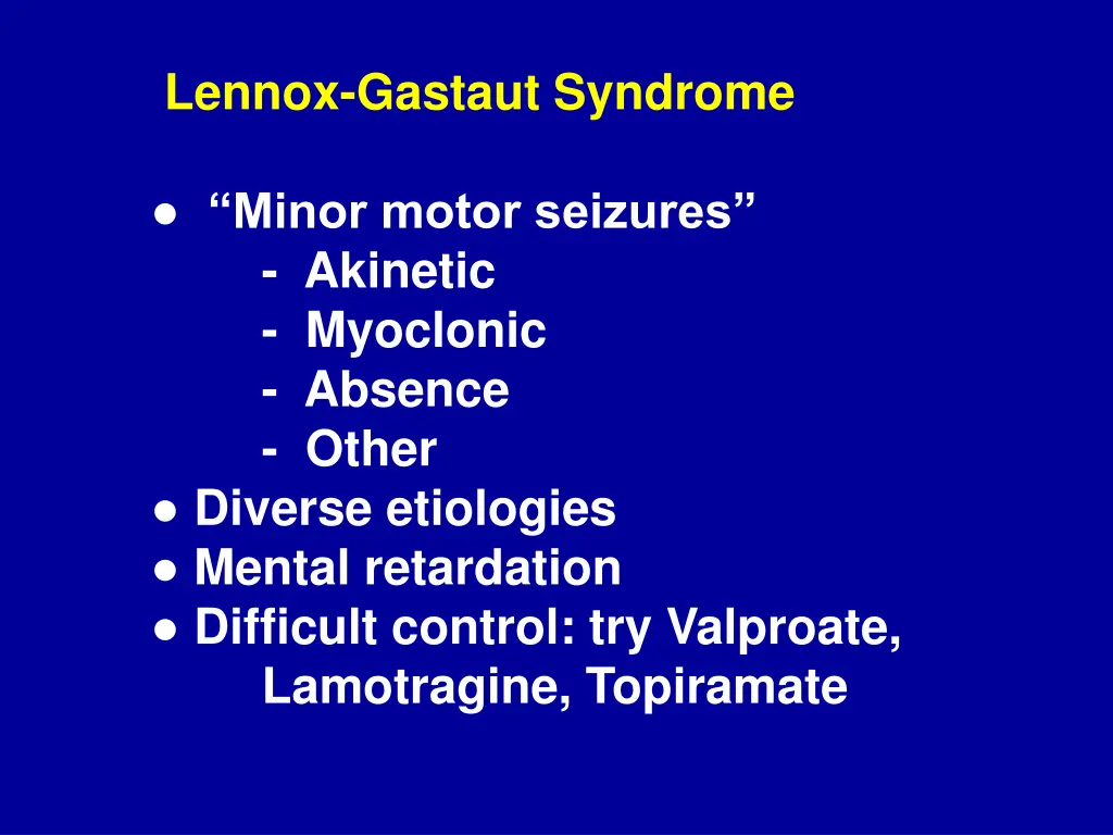 lennox gastaut syndrome minor motor seizures