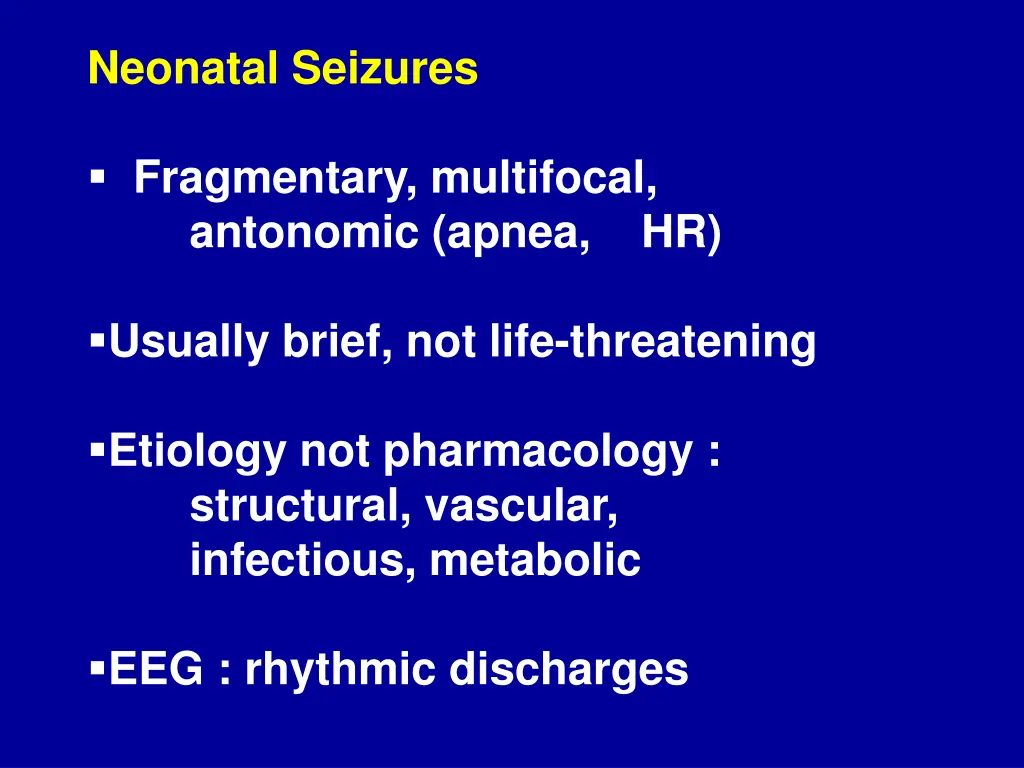 neonatal seizures