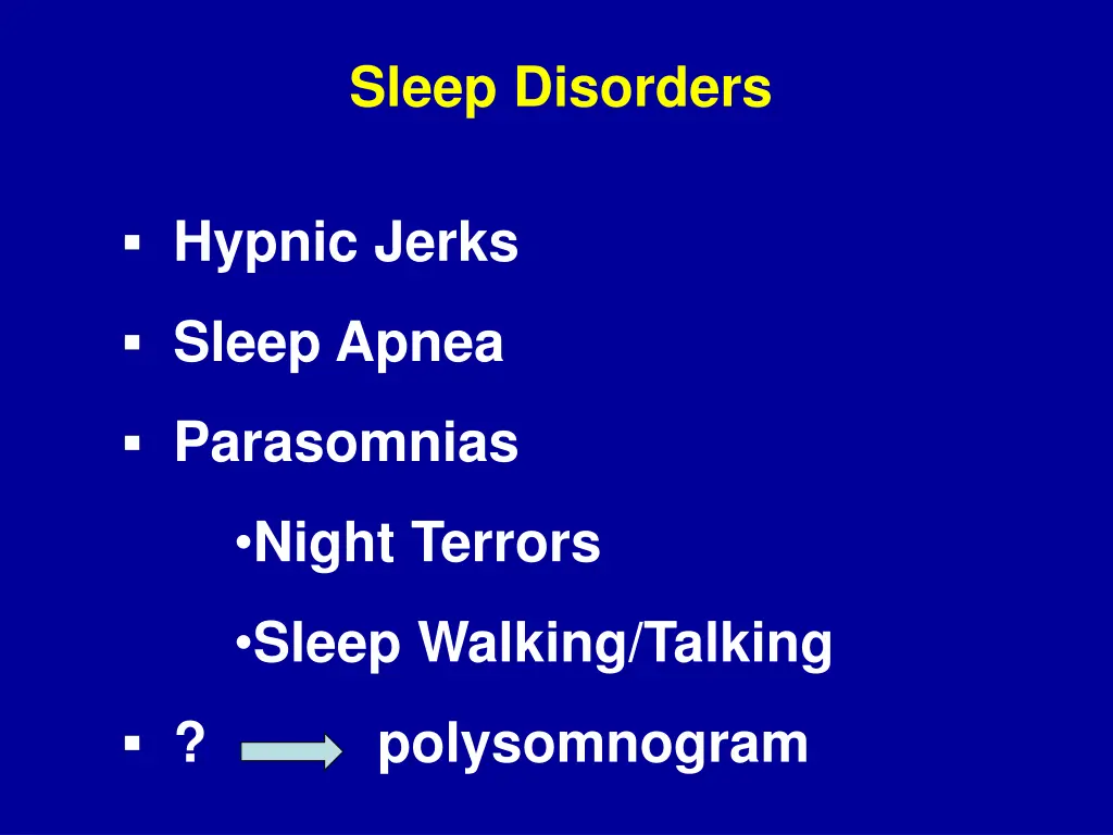 sleep disorders