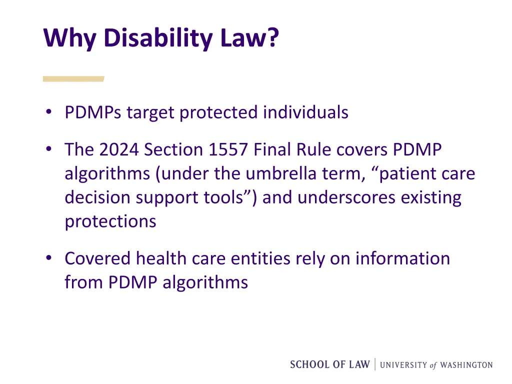 why disability law