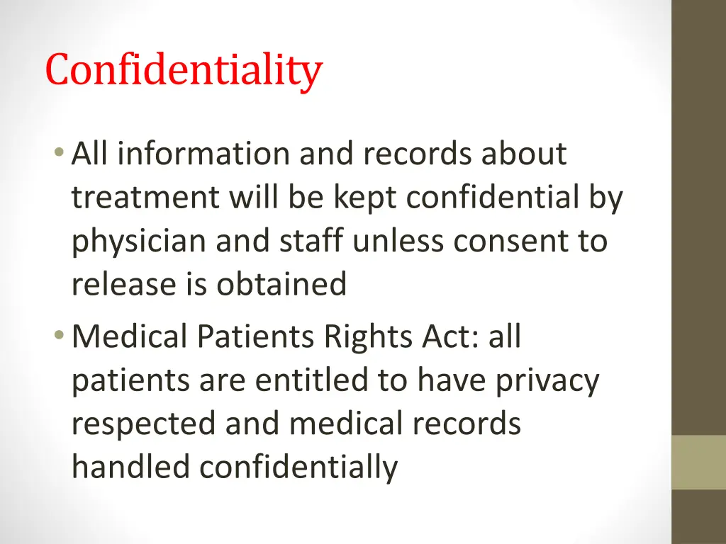 confidentiality