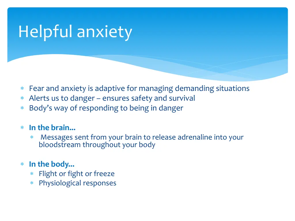 helpful anxiety