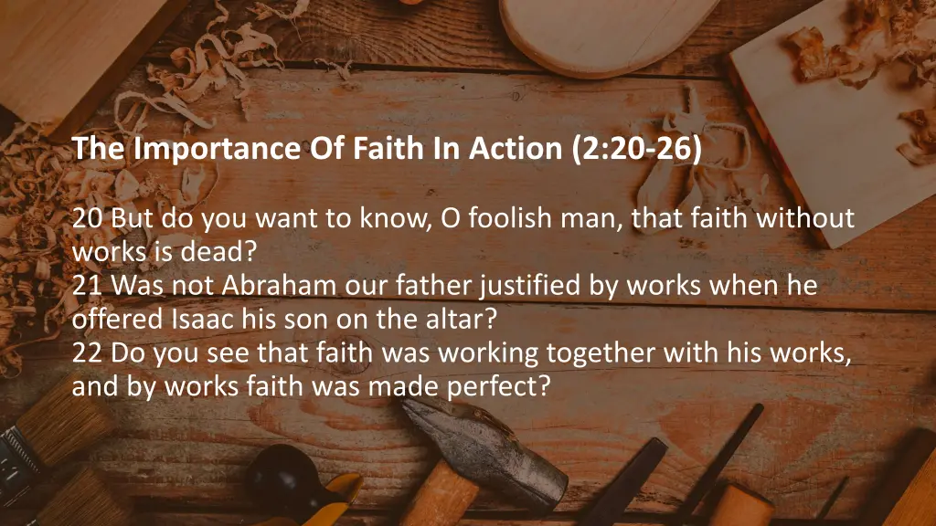 the importance of faith in action 2 20 26