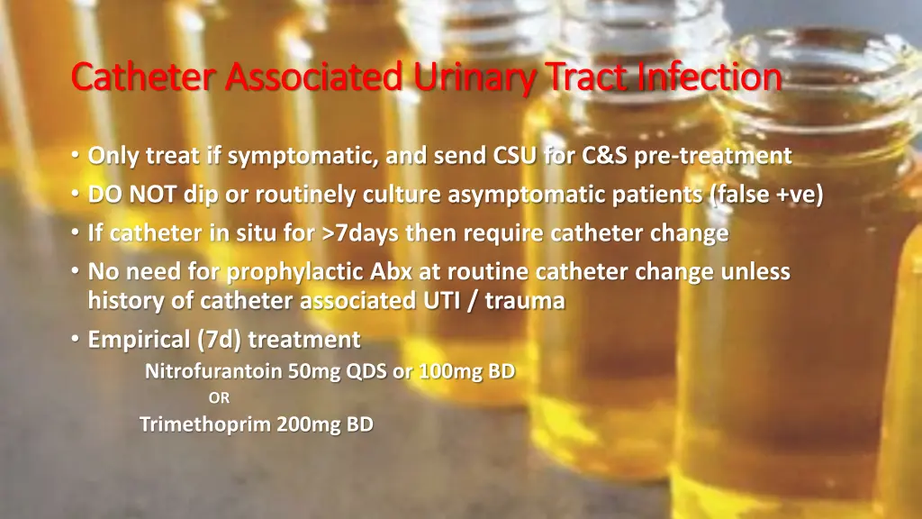 catheter associated urinary tract infection