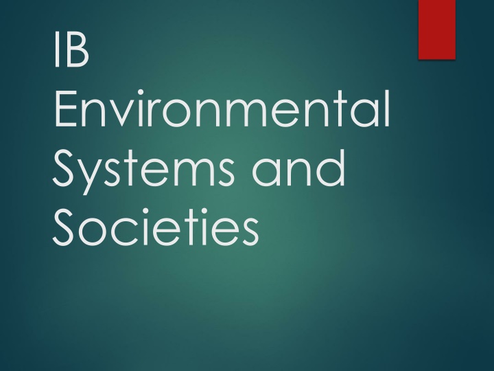 ib environmental systems and societies