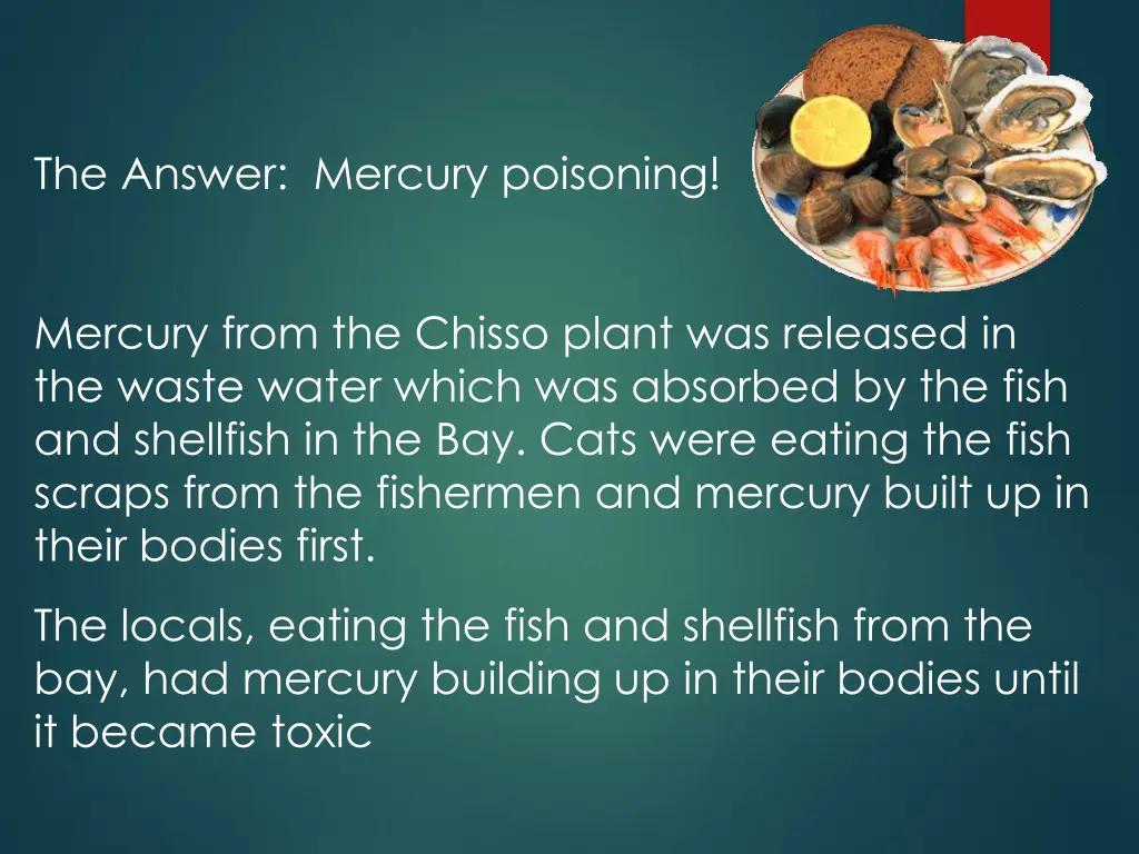 the answer mercury poisoning