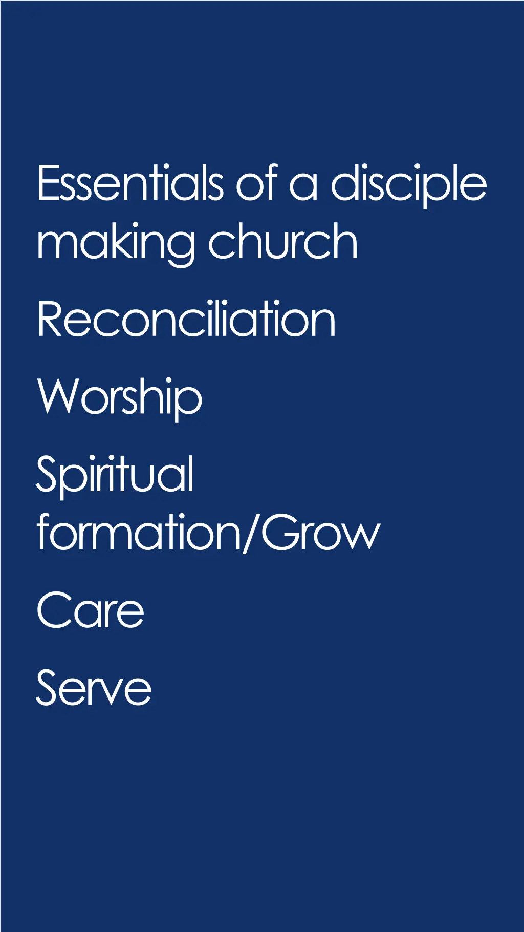 essentials of a disciple making church