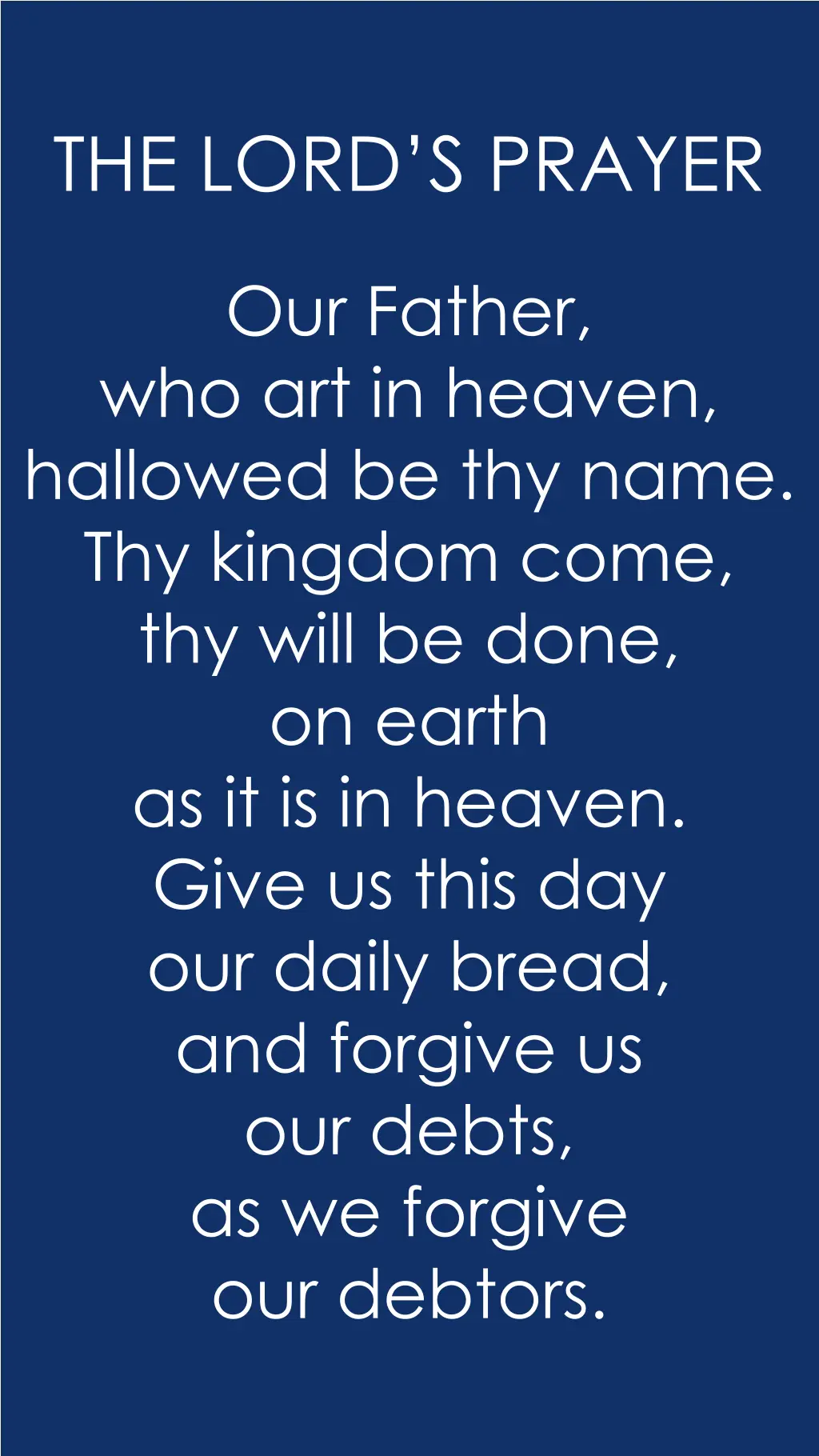 the lord s prayer