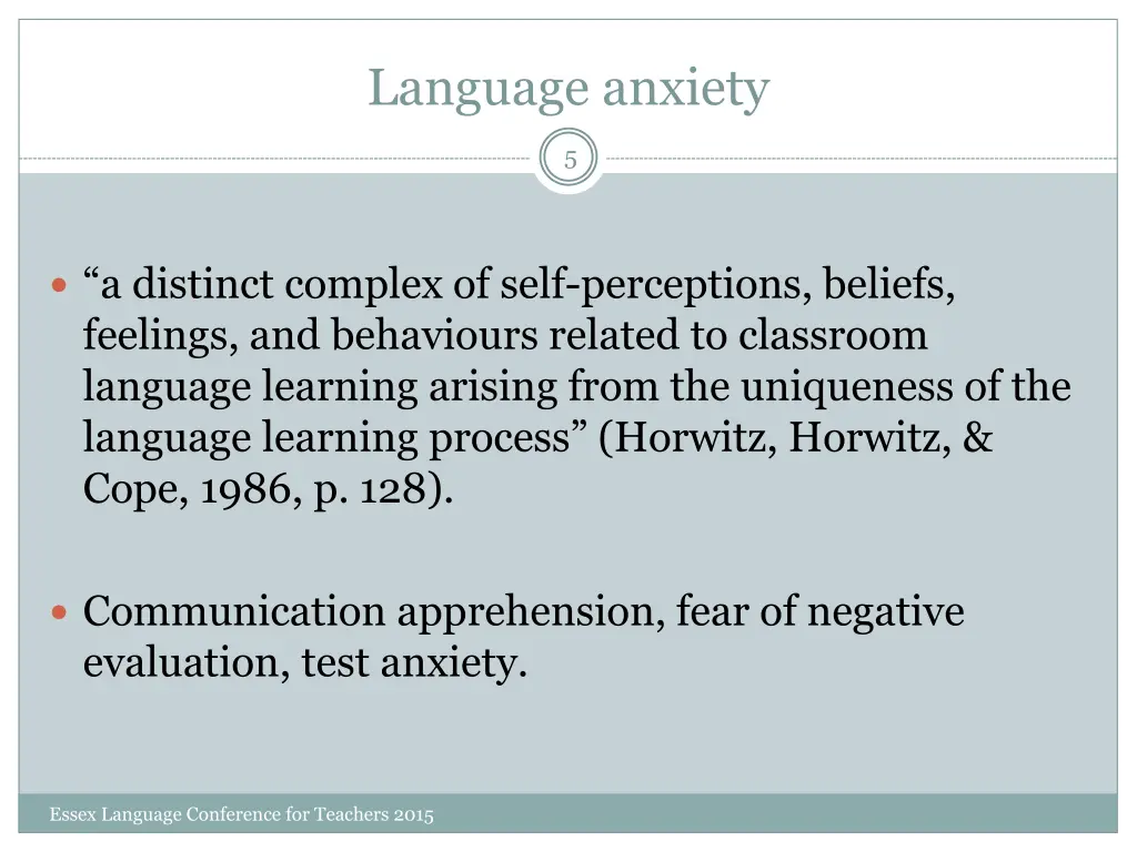 language anxiety