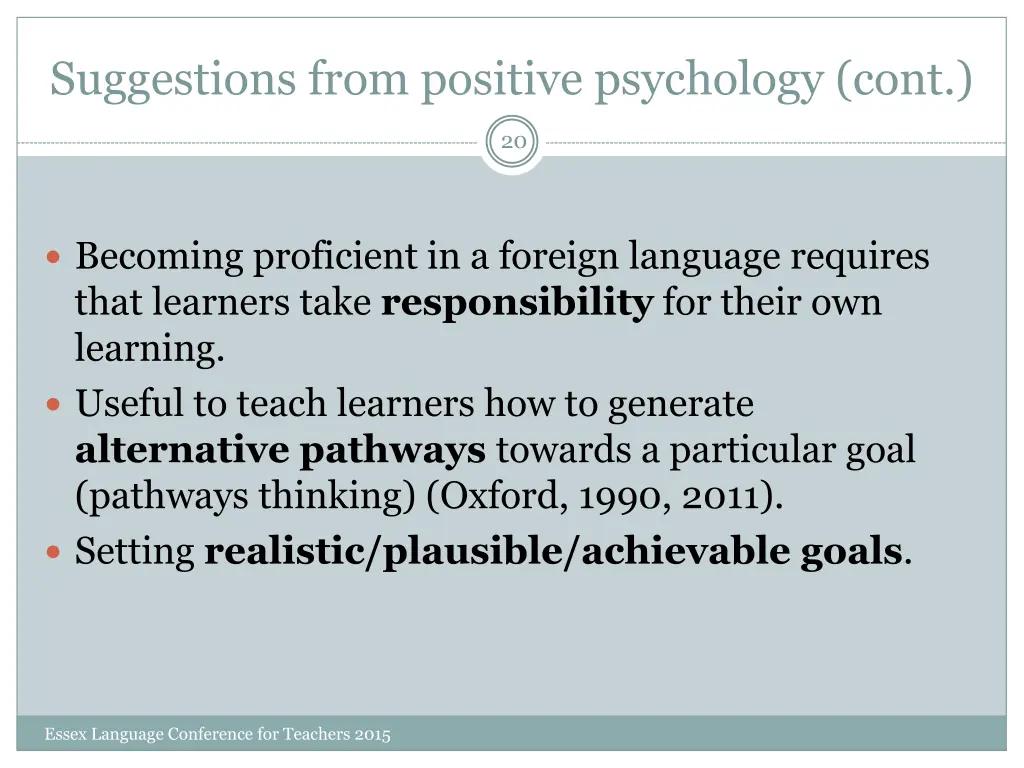 suggestions from positive psychology cont 1