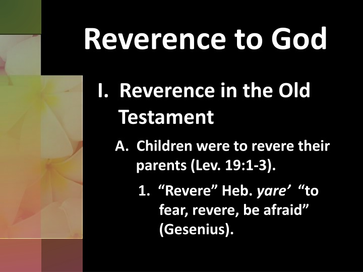 reverence to god