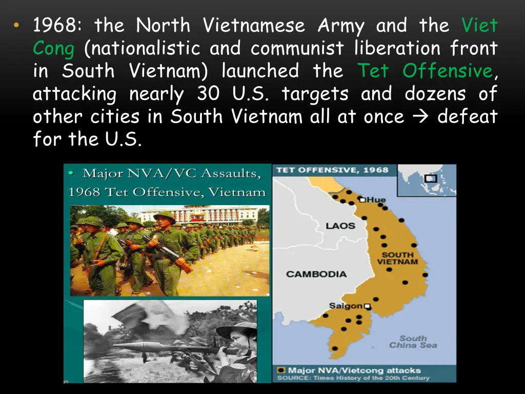 1968 the north vietnamese army and the viet cong