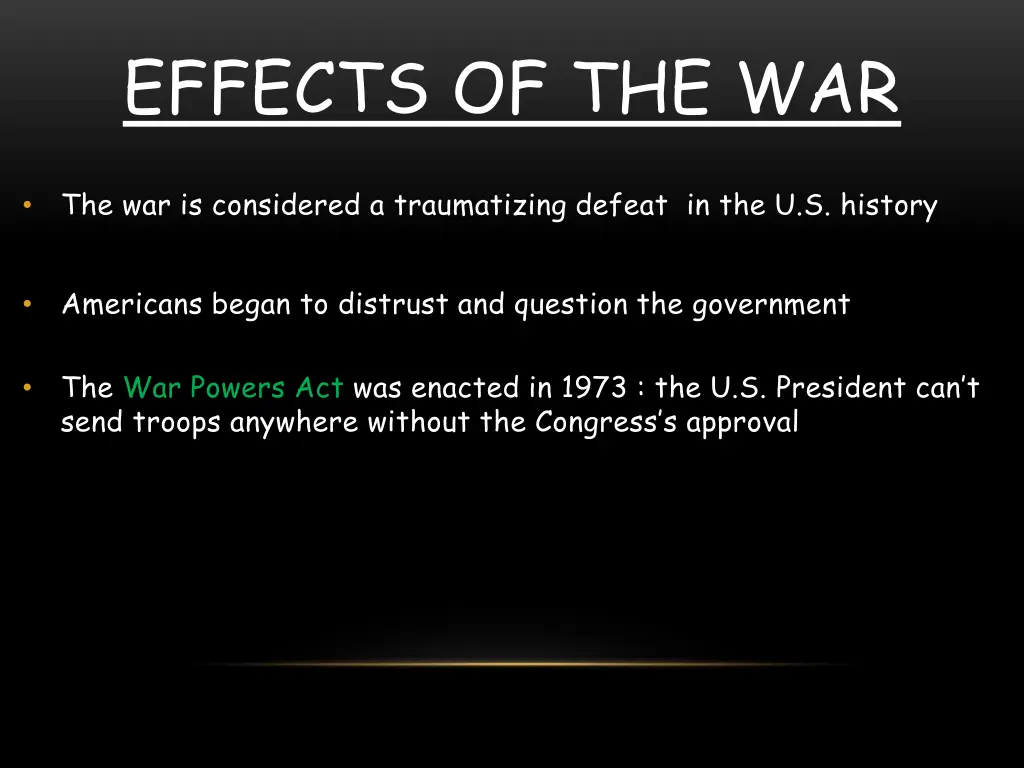 effects of the war