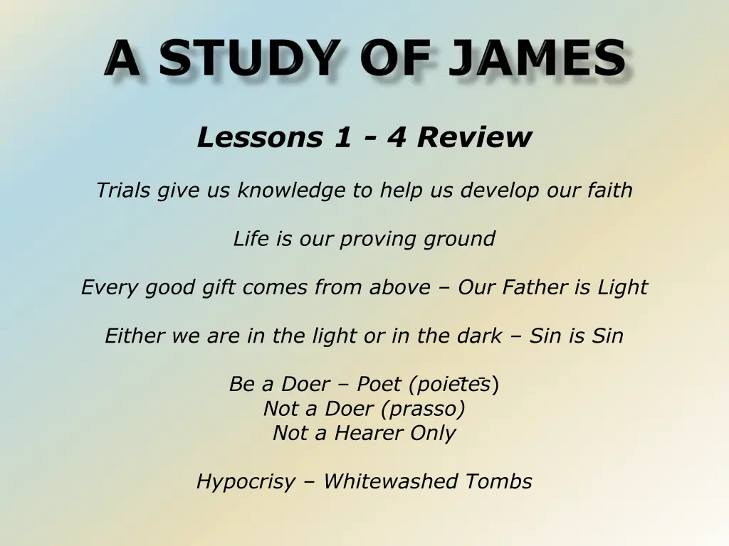 lessons 1 4 review