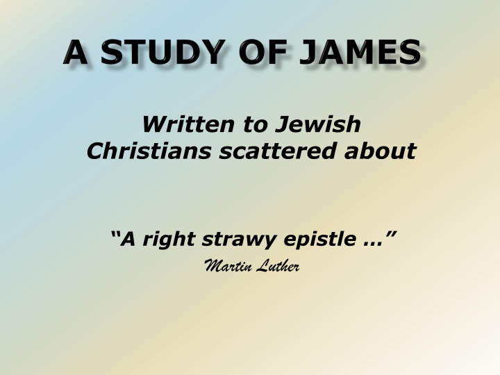 written to jewish christians scattered about